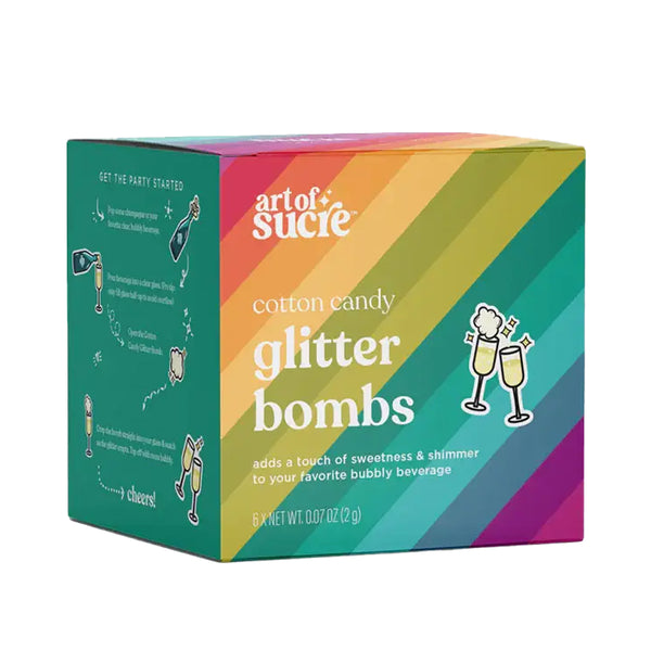 Art of Sucre Rainbow Cotton Candy Glitter Bombs For Drinks