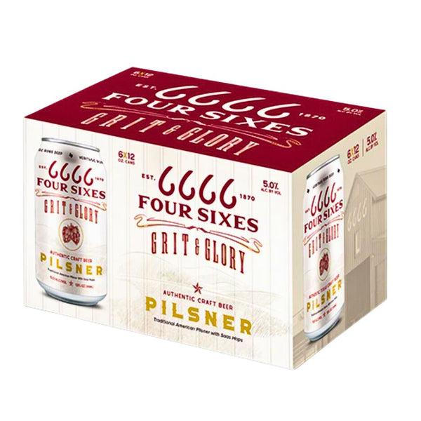 Four SIxes Grit & Glory Pilsner Beer 6 Pack