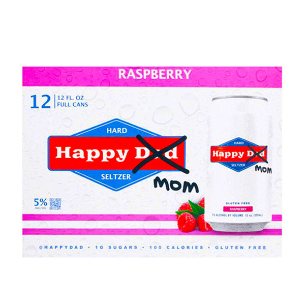 Happy Mom Raspberry Hard Seltzer By Happy Dad 12pk