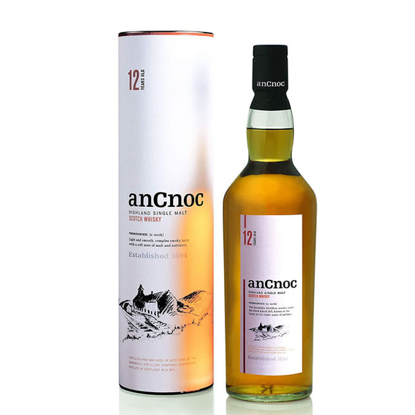 anCnoc 12 Year Old Single Malt Scotch Whiskey