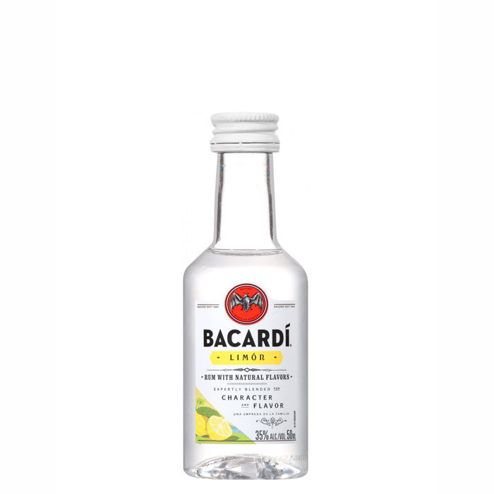 BACARDÍ Limón Flavored White Rum Mini Bottle 50ml