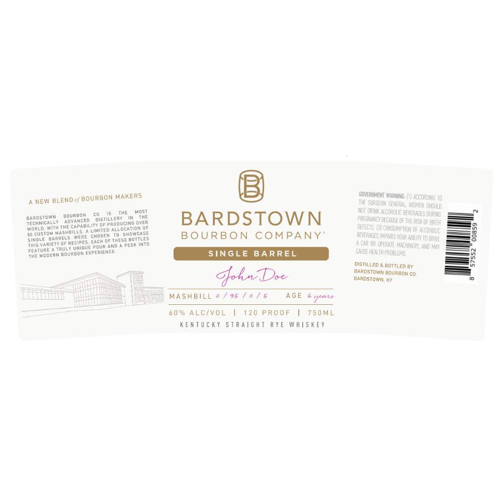 Buy Bardstown Bourbon Co. Single Barrel Straight Rye Online Reup Liquor