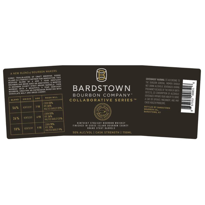Bardstown Bourbon Collaborative Series Goose Island Stout Cask Strength Bourbon