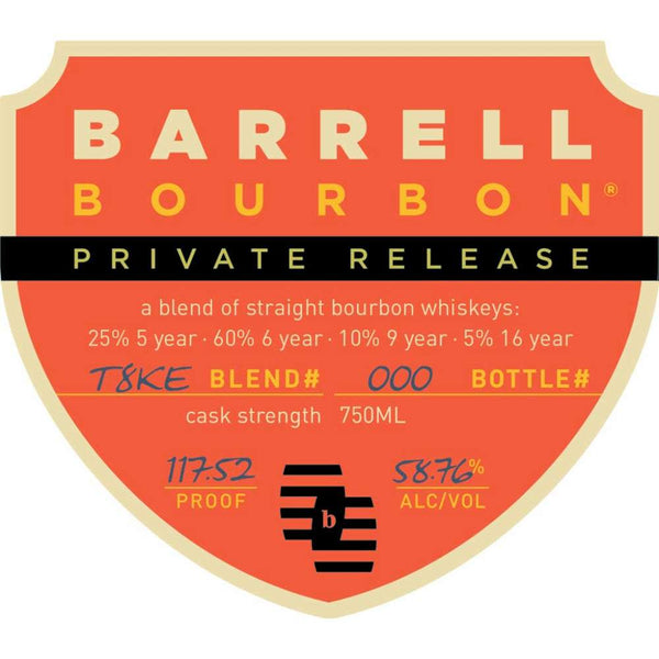 Barrell Bourbon T8KE Blend Private Release Bourbon Whiskey