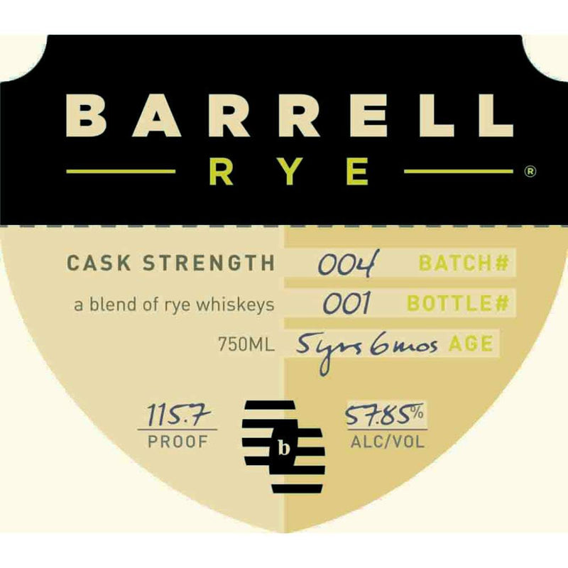 Barrell Batch 004 Rye Whiskey