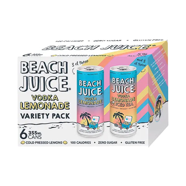 Beach Juice Vodka Lemonade And Iced Tea Variety Pack 6 Pack