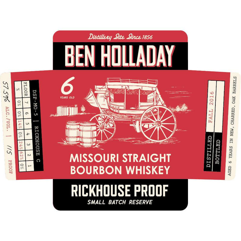 Ben Holladay Rickhouse Proof Small Batch Reserve Missouri Bourbon Whiskey
