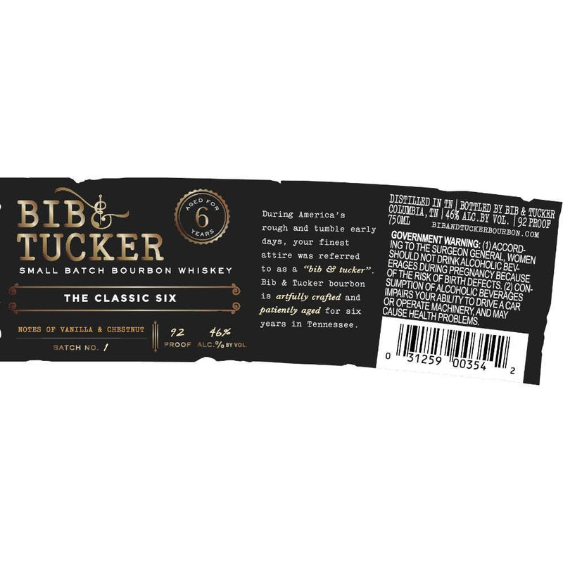 Bib & Tucker The Classic Six Small Batch Bourbon Whiskey