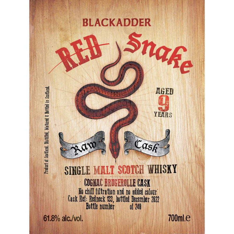 Blackadder Red Snake 133 Scotch Whisky