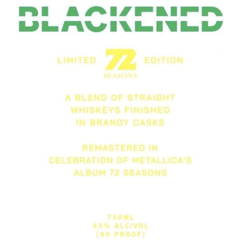 Blackened 72 Seasons Limited Edition American Whiskey By Metallica