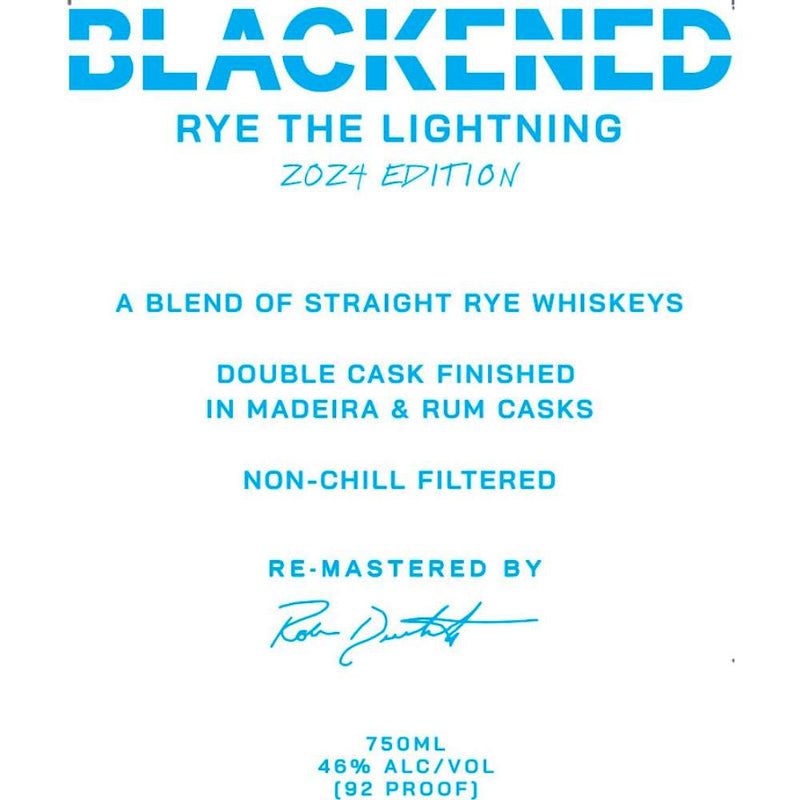 Blackened Rye The Lightning 2024 Edition Rye Whiskey