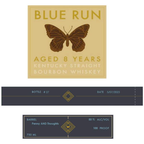 Blue Run 8 Year Old Penny and Thoughts Straight Bourbon Whiskey