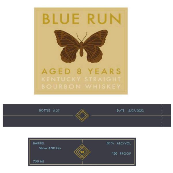 Blue Run 8 Year Old Show and Go Straight Bourbon Whiskey