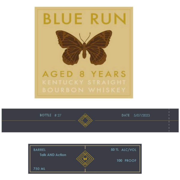 Blue Run 8 Year Old Talk and Action Straight Bourbon Whiskey