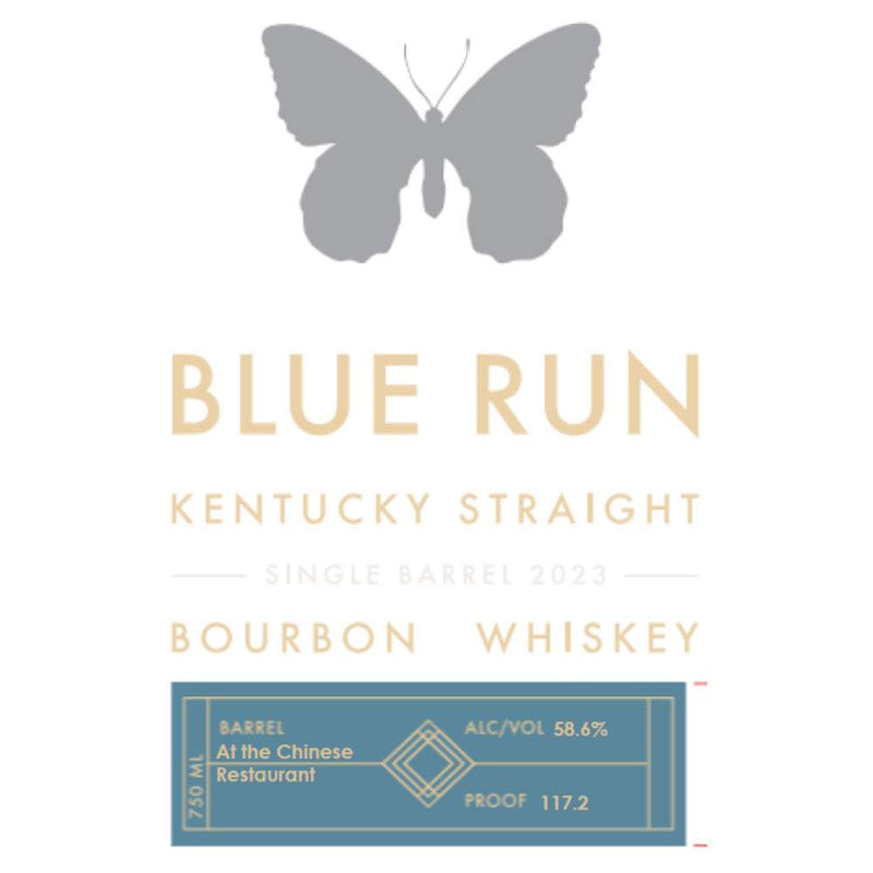 Blue Run ‘At The Chinese Restaurant' Single Barrel Bourbon 2023