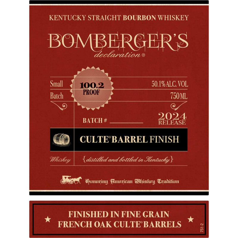 Bomberger’s Culte Barrel Finish Kentucky Straight Bourbon Whiskey