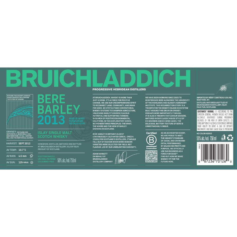 Bruichladdich Bere Barley 2013 Islay Scotch Whiskey