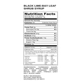 Bruly Black Lime Bay Leaf Shrub Syrup 16 oz
