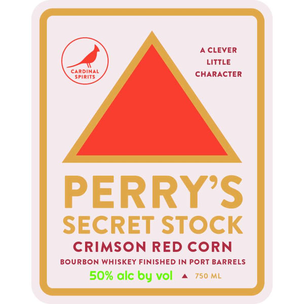 Cardinal Spirits Perry’s Secret Stock Crimson Red Corn Bourbon Whiskey