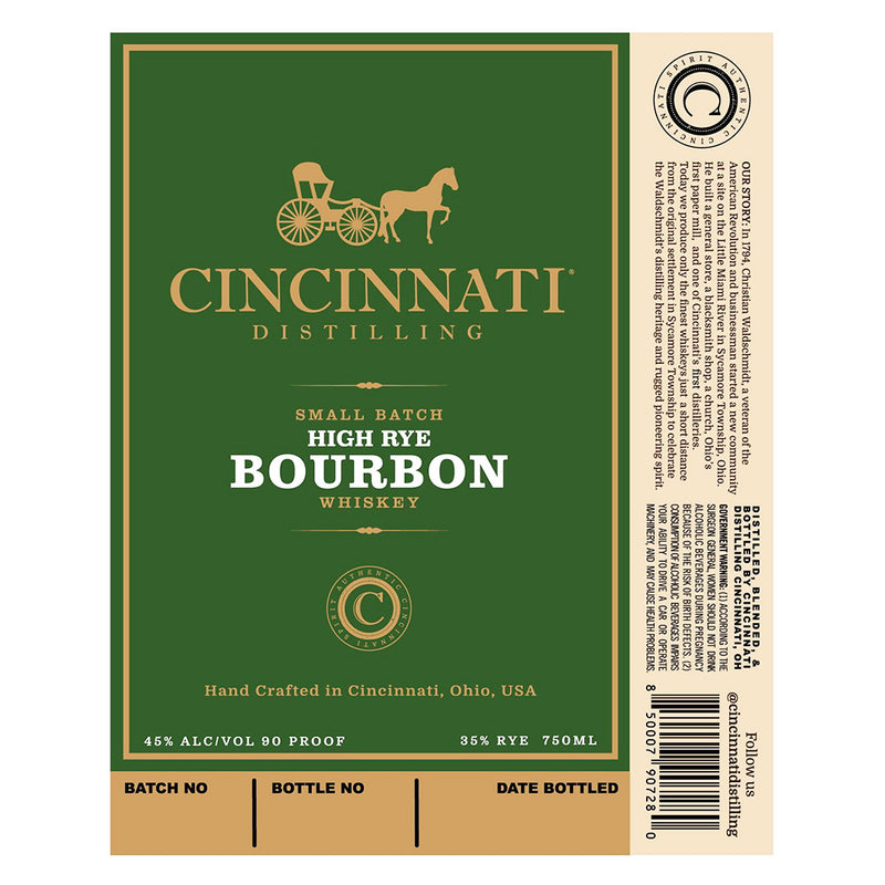 Cincinnati Distilling High Rye Bourbon Whiskey