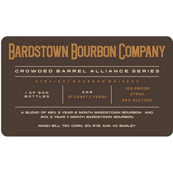 Crowded Barrel Alliance Series Bardstown Bourbon Company Bourbon Whiskey