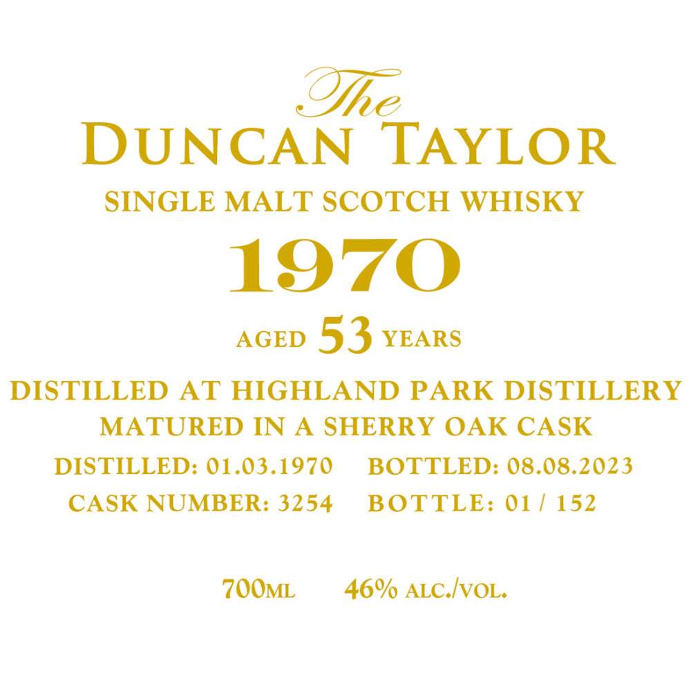 Buy Duncan Taylor 1970 Highland Park 53 Year Old Scotch Whisky 700ml ...