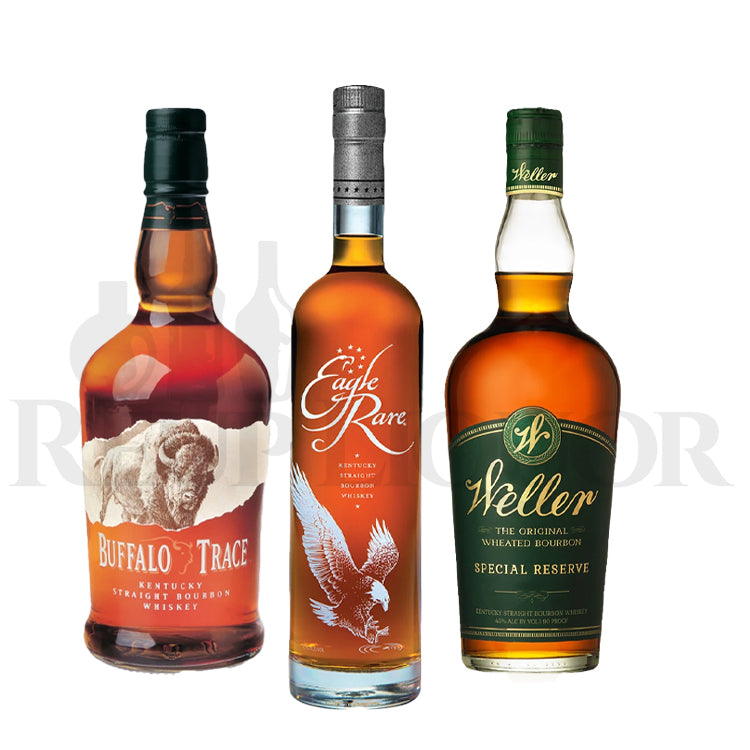 Eagle Rare 10 Year Bourbon & W.L Weller Special Reserve Bourbon & Buffalo Trace Bourbon Bundle