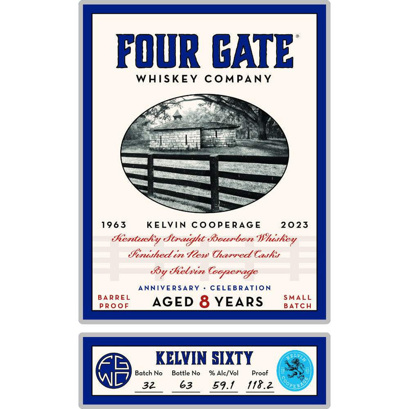 Four Gate Kelvin Sixty 8 Year Old Straight Bourbon Whiskey