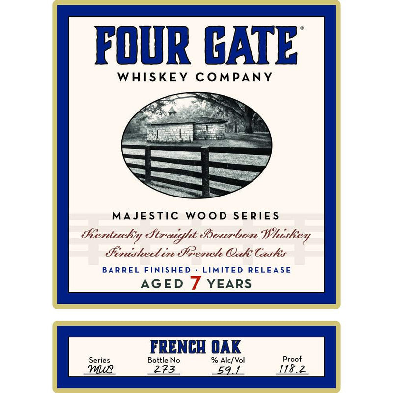 Four Gate Majestic Wood Series 7 Year Old French Oak Straight Bourbon Whiskey