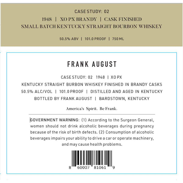 Frank August Case Study: 02 Bourbon Whiskey