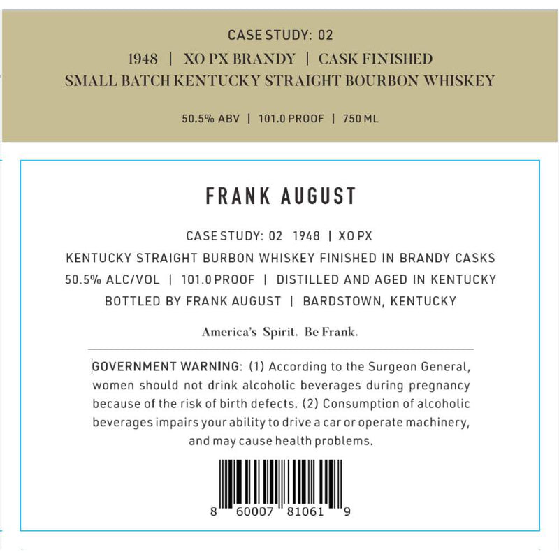 Frank August Case Study: 02 Bourbon Whiskey