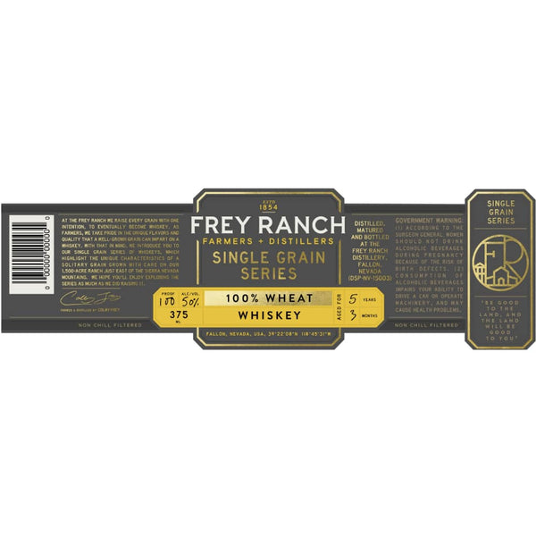 Frey Ranch Single Grain Series 100% Wheat Whiskey 375ml
