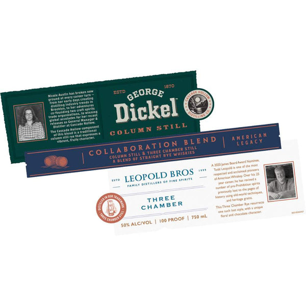 George Dickel x Leopold Bros Three Chamber Rye Collaboration Blend 2023 Release Rye Whiskey