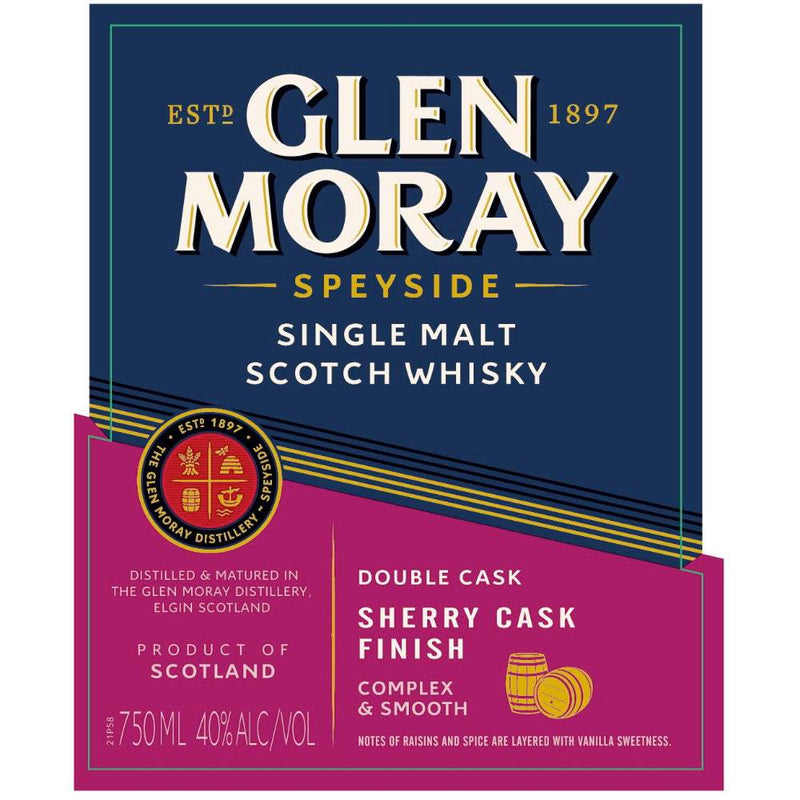 Glen Moray Double Cask Sherry Finished Single Malt Scotch Whisky