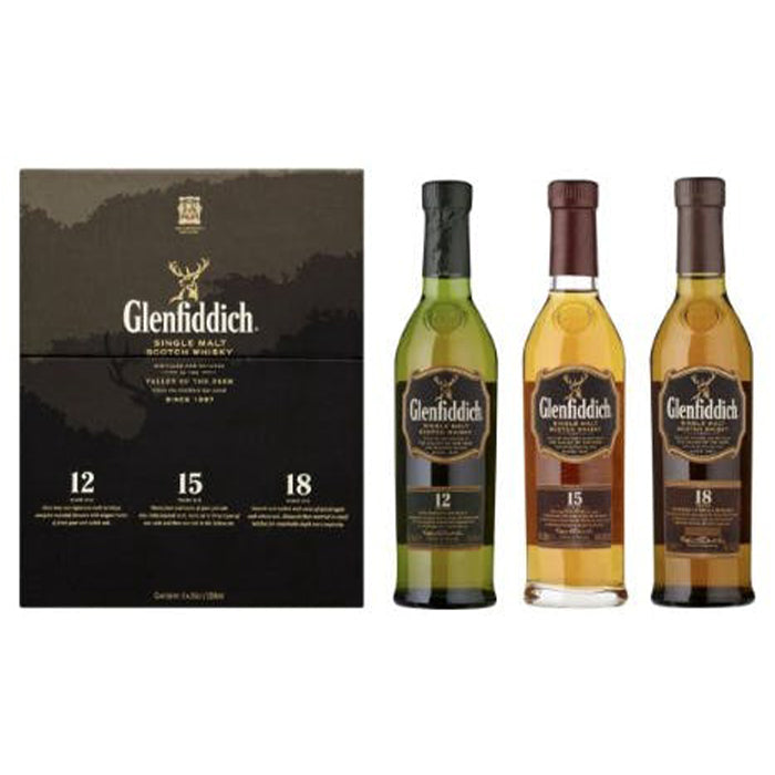 Glenfiddich Trio Pack 12, 15, 18 Year Old 200mlTranslation missing