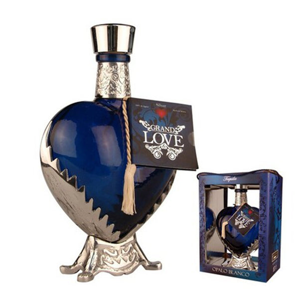 Grand Love Blue Heart Shaped Blanco Tequila