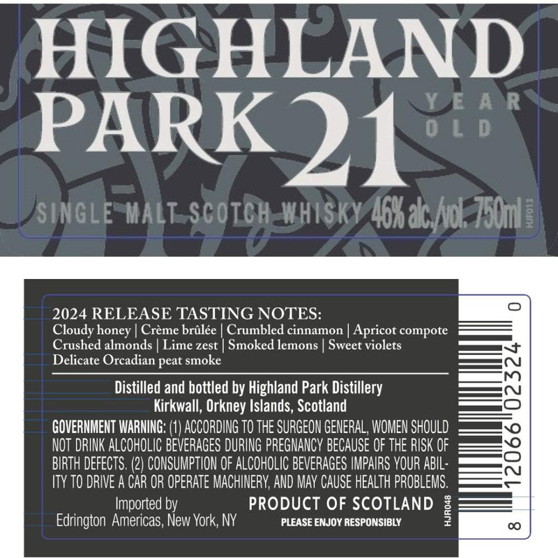 Highland Park 21 Year Old 2024 Release Scotch Whisky