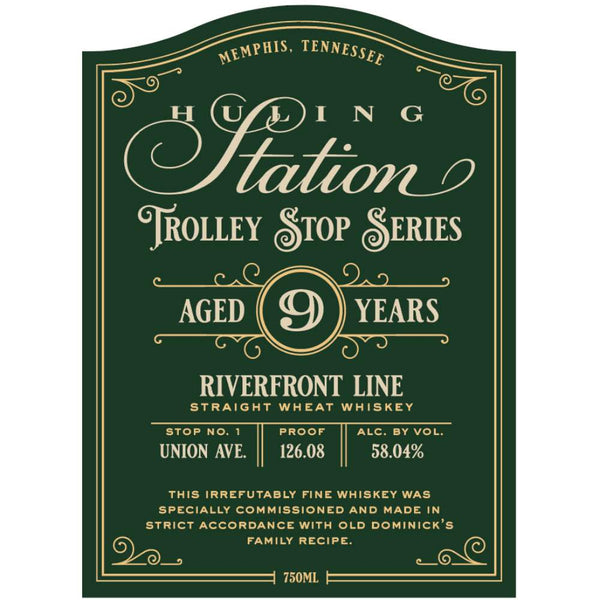 Huling Station Trolley Stop Series 9 Year Aged Riverfront Line Straight Wheat Whiskey