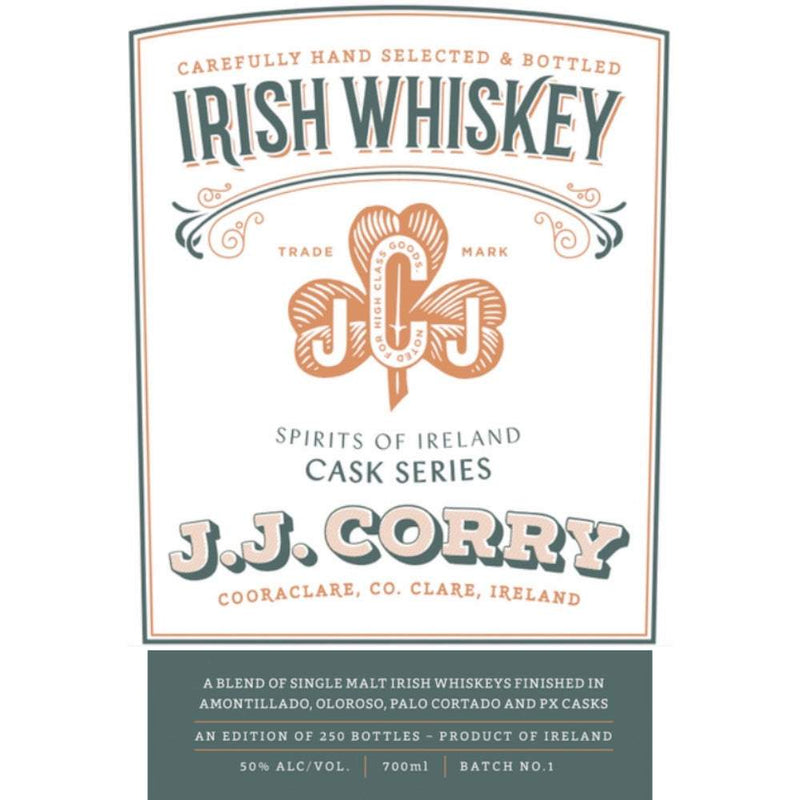 J.J. Corry Spirits of Ireland Cask Series Batch #1 Irish Whiskey 700ml