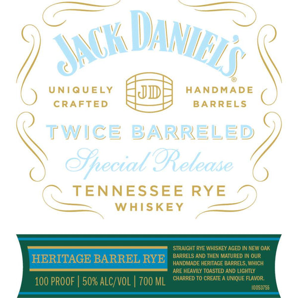 Jack Daniel's Twice Barreled 2023 Release Tennessee Rye Whiskey