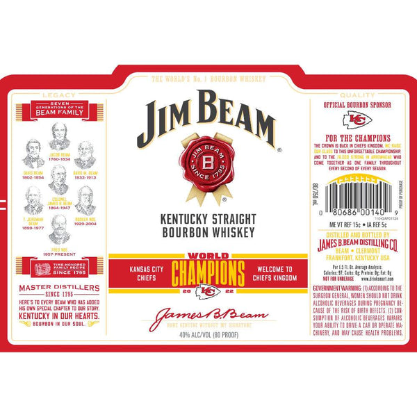 Jim Beam Kansas City Chiefs World Champions Edition Bourbon