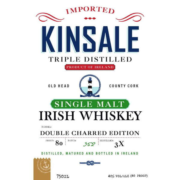 Kinsale Double Charred Edition Single Malt Irish Whiskey