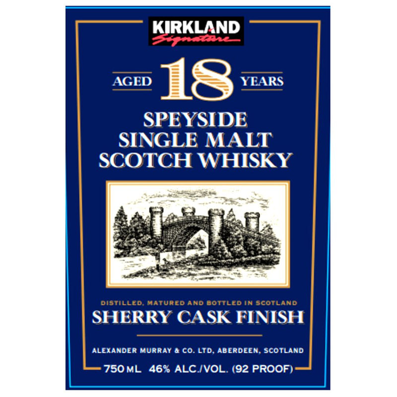 Kirkland Signature Speyside 18 Year Single Malt Scotch Whisky