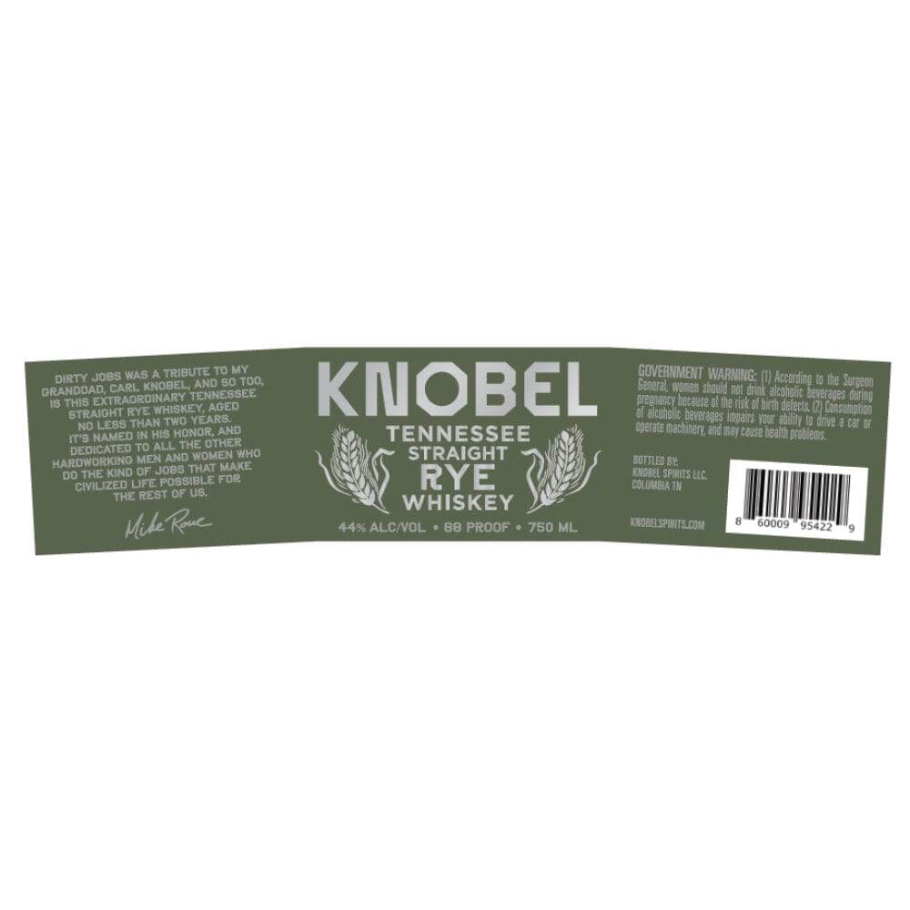 Buy Knobel Tennessee Straight Rye Whiskey by Mike Rowe Online Reup Liquor
