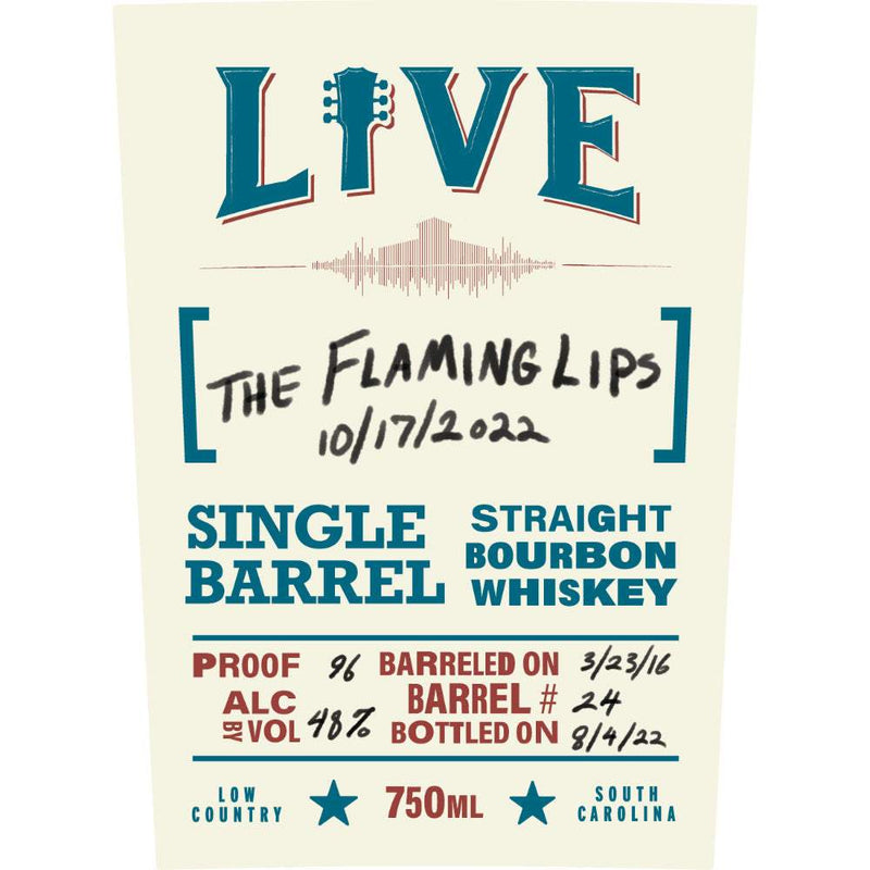LIVE The Flaming Lips Single Barrel Straight Bourbon Whiskey