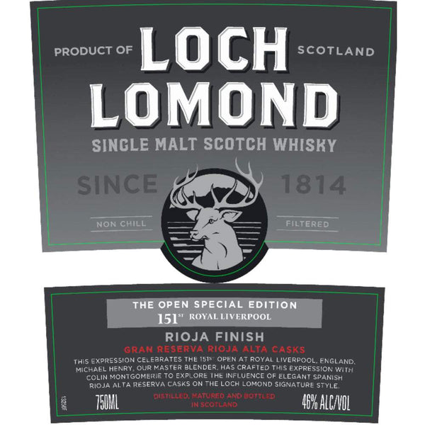 Loch Lomond The Open Special Edition 2023 Scotch Whisky