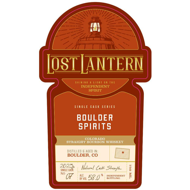 Lost Lantern Boulder Spirits 6 Year Aged Colorado Bourbon Whiskey