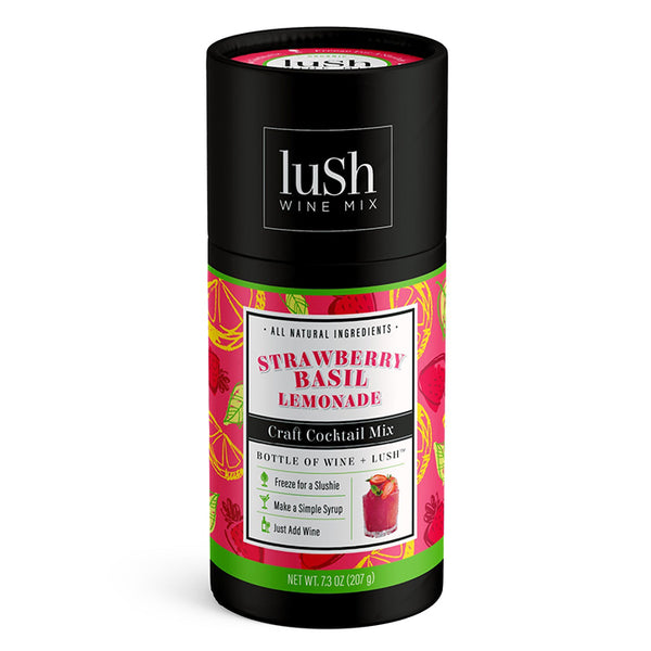 Lush Wine Strawberry Basil Lemonade Flavored Mix 8.3 Oz