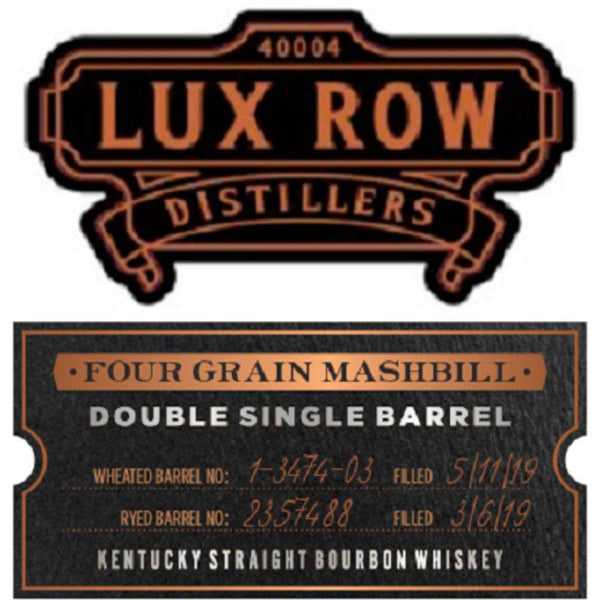 Lux Row Distillers Four Grain Double Single Barrel Straight Bourbon Whiskey