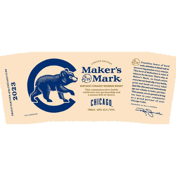 Maker’s Mark Chicago Cubs Limited Edition 2023 Bourbon Whiskey